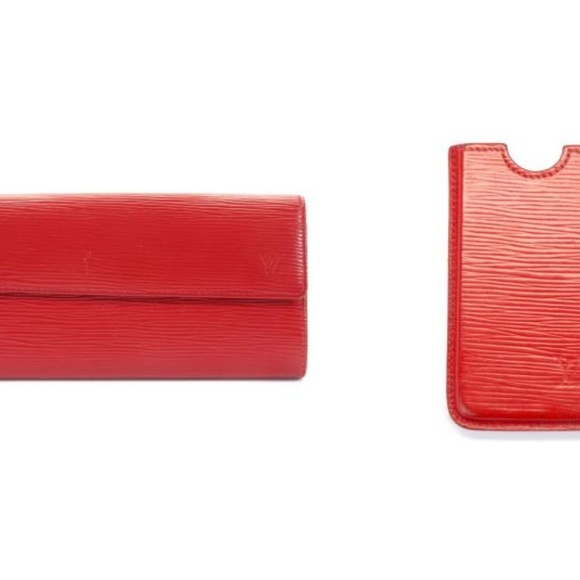 Louis Vuitton Carmin (Red) Epi Sarah Wallet - Picture 8 of 8